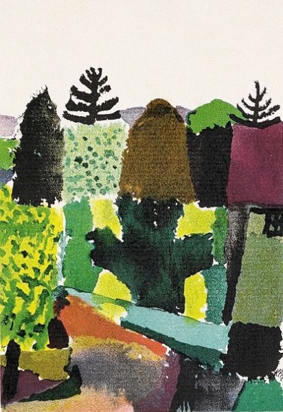 Park by Paul Klee - Hand-Painted Oil Painting Reproduction