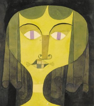 Portrait Of A Violet-Eyed Woman by Paul Klee Oil Painting