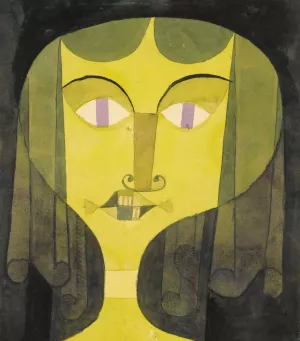 Portrait Of A Violet-Eyed Woman by Paul Klee Oil Painting