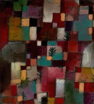Redgreen and Violet-Yellow Rhythms by Paul Klee Oil Painting
