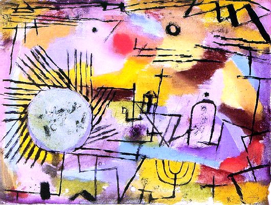 Main Product Photo of Rising Sun Painting by Paul Klee