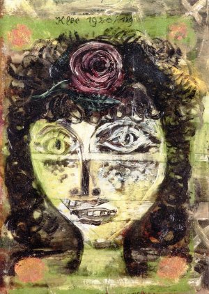 Rosa Oil painting by Paul Klee