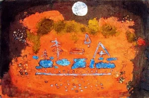 Sacrifice at Full Moon Oil painting by Paul Klee
