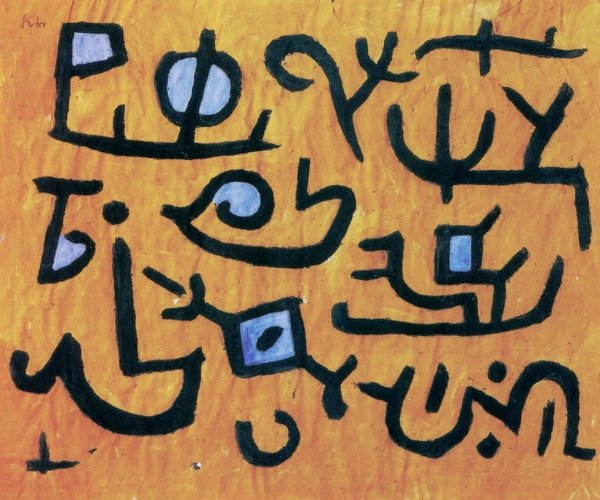 Schwimm Fahiges by Paul Klee - Hand-Painted Oil Painting Reproduction