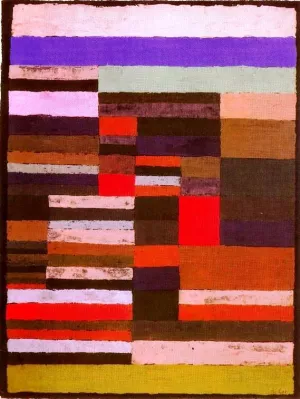 Single Measurement of the Height of the Layers by Paul Klee Oil Painting