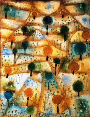Small Rhytmic Landscape painting by Paul Klee