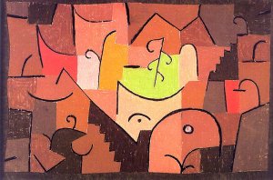 Stage Landscape Oil painting by Paul Klee