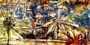 Street Lamps Oil painting by Paul Klee