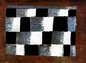 Tempo of Three, Quartered Oil painting by Paul Klee
