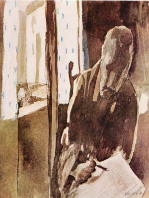 The Artist at the Window Oil painting by Paul Klee