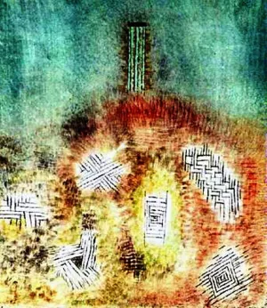 The Column by Paul Klee - Oil Painting Reproduction