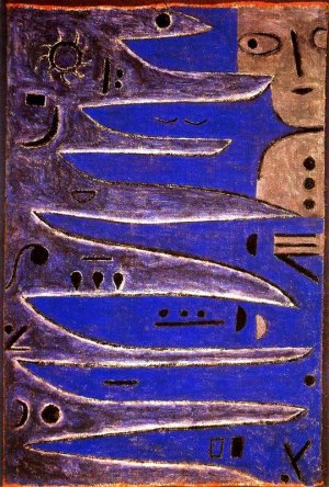 The Gray Man and the Coast Oil painting by Paul Klee