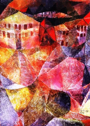 The Hotel by Paul Klee - Oil Painting Reproduction