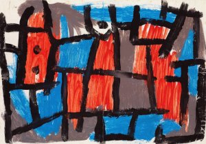 The Hour Before One Night by Paul Klee Oil Painting