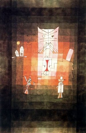 The Mountain of the Sacred Cat by Paul Klee Oil Painting