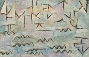 The Rhine at Duisburg by Paul Klee Oil Painting