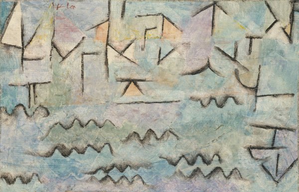 Main Product Photo of The Rhine at Duisburg  Painting by Paul Klee