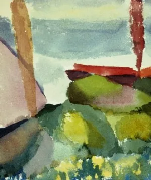 The Seaside in the Rain by Paul Klee Oil Painting