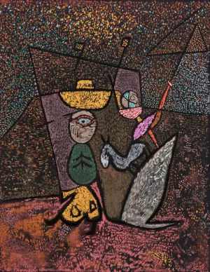 The Travelling Circus by Paul Klee - Oil Painting Reproduction
