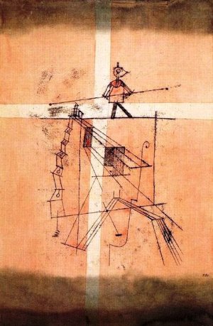 Tightrope Walker Oil painting by Paul Klee