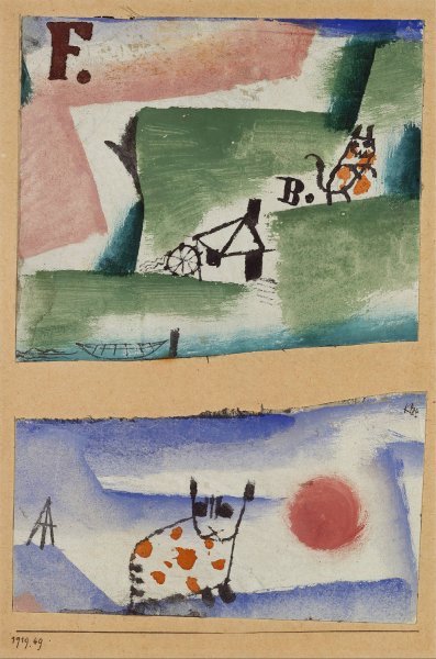 Tomcat's Turf  by Paul Klee - Hand-Painted Oil Painting Reproduction