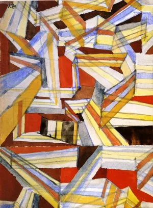 Transparent in Perspective Grooved by Paul Klee - Oil Painting Reproduction