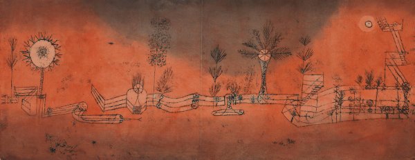 Tropical Gardening  by Paul Klee - Hand-Painted Oil Painting Reproduction