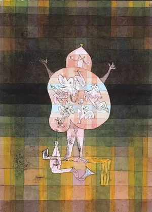 Ventriloquist and Crier in the Moor by Paul Klee - Oil Painting Reproduction