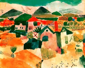 View of Saint-Germain by Paul Klee Oil Painting