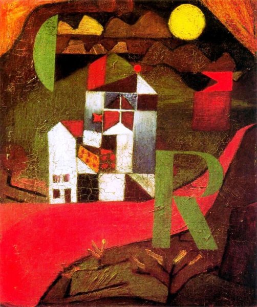 Villa R by Paul Klee - Hand-Painted Oil Painting Reproduction