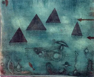 Water Pyramids painting by Paul Klee
