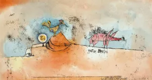 Where the Eggs and the Good Roast by Paul Klee Oil Painting