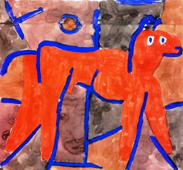 Main Product Photo of Wildes Tier im Bann Painting by Paul Klee