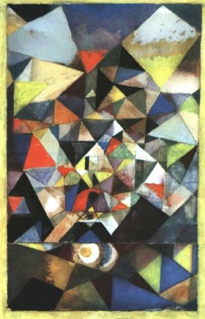 With the Egg Oil painting by Paul Klee