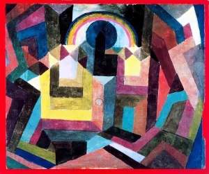 With the Rainbow Oil painting by Paul Klee