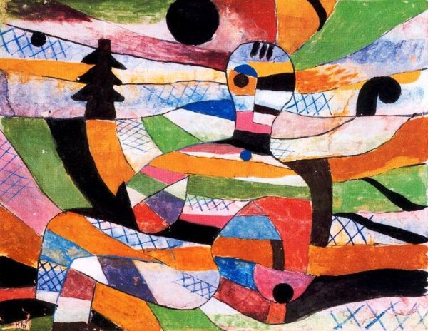 Main Product Photo of Woman Awakening Painting by Paul Klee