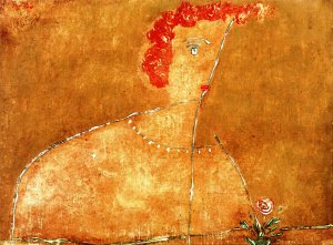 Woman with Necklace Oil painting by Paul Klee
