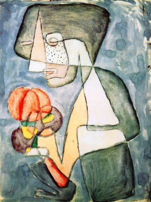 Woman with Tomato by Paul Klee Oil Painting