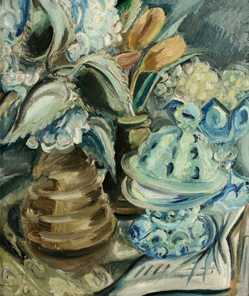 Main Product Photo of Hortensien und Tulpen  Painting by Paul Kleinschmidt