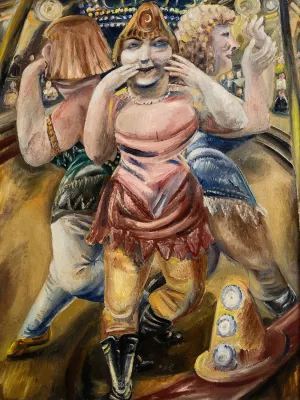 Kusshand werfende Zirkustanzerinnen by Paul Kleinschmidt Oil Painting