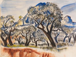 Sudfranzosische Landschaft mit Baumen by Paul Kleinschmidt Oil Painting