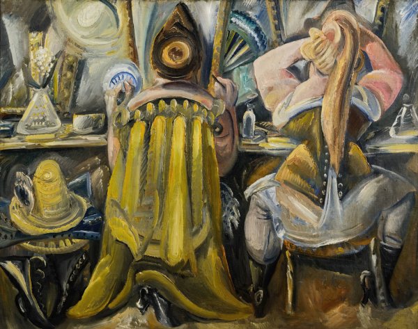 Main Product Photo of Zwei Frauen in der Garderobe  Painting by Paul Kleinschmidt