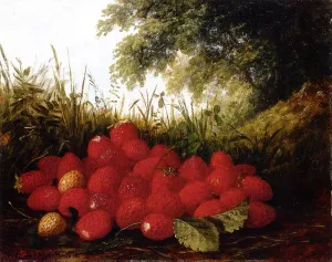 Strawberries in a Landscape by Paul Lacroix Oil Painting