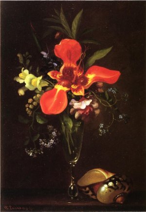 Vase of Flowers and a Shell
