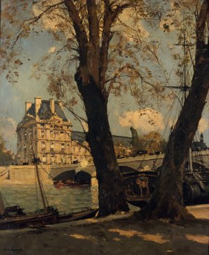 La Fregate du pont Royal by Paul Lecomte Oil Painting