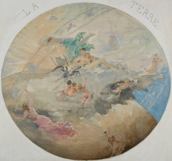 La Terre  by Paul Louis Delance - Hand-Painted Oil Painting Reproduction