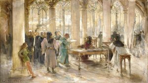 Le livre des metiers by Paul Louis Delance Oil Painting