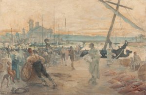 Les Nautes parisiens a l'epoque gallo-romaine by Paul Louis Delance Oil Painting