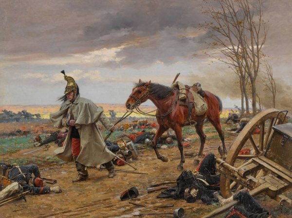 Apres la bataille  by Paul Louis Narcisse Grolleron - Hand-Painted Oil Painting Reproduction
