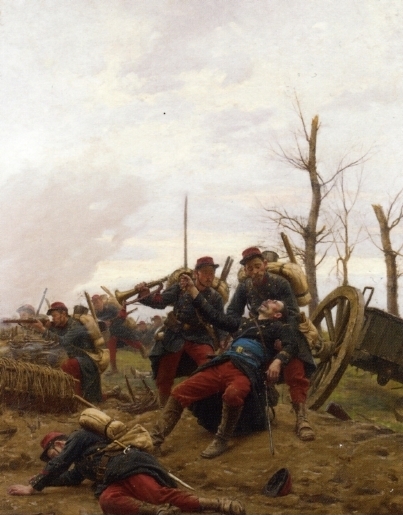 Main Product Photo of The Fallen Comrade Painting by Paul-Louis-Narcisse Grolleron